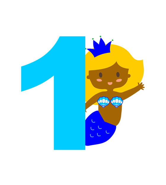 Mermaid Number 1 Vector Art