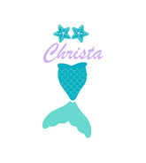 Christa Mint Green Shell Bra Mermaid Tail Vector Art