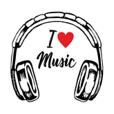 I Love Music Vector Art
