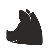 Pig Face Silhouette Art