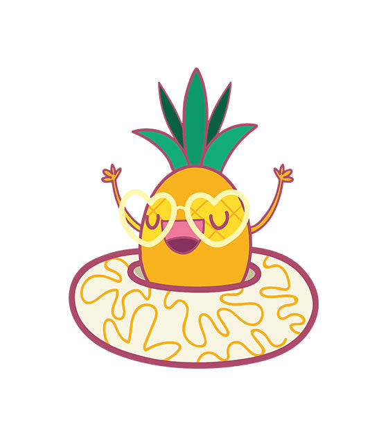 Enjoying Pineapple Vector