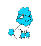 Cute Poodle Vector Art
