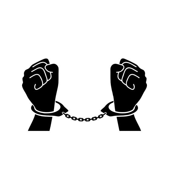 Handcuffs Silhouette Design