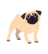 Cute Pug Dog Graphic File Vector Art