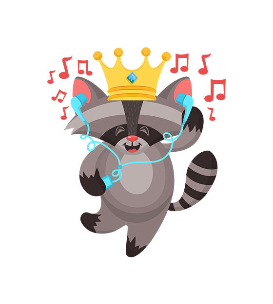 Music Raccoon Vector