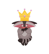 Pink Face Raccoon Vector