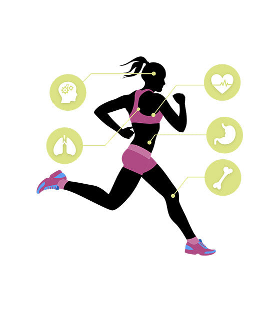 Woman Jogging Vector