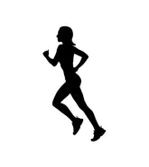 Woman Running Silhouette