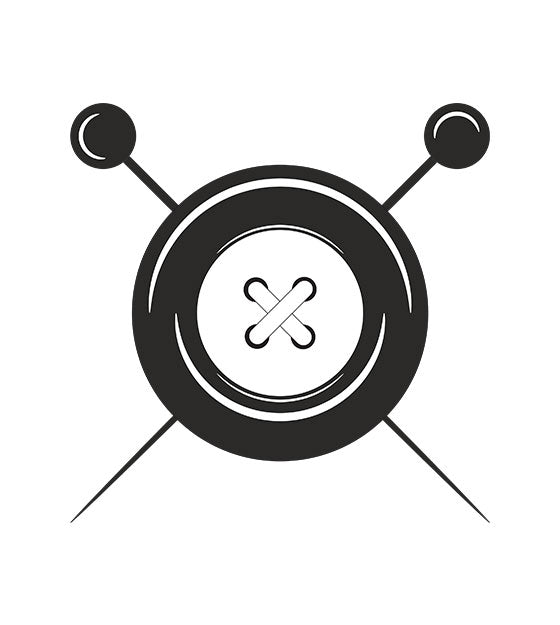 Button and Needle Stencil