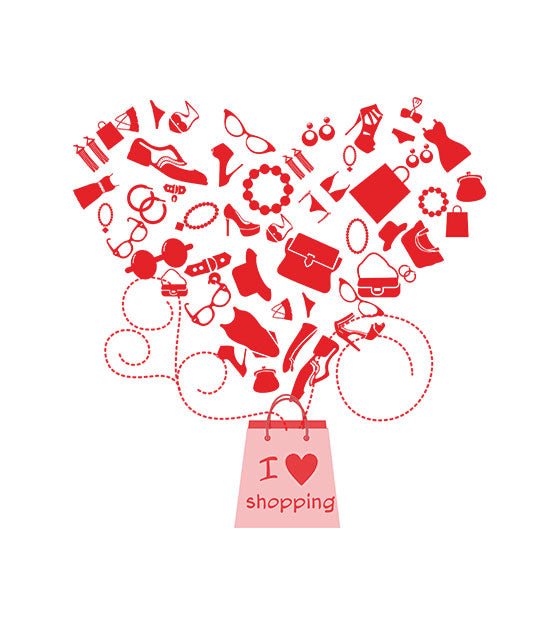 I Love Shopping Vector