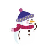 Muffler Snowman Vector