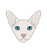 Sphynx Face Vector Art