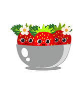 Strawberry Bowl Vector