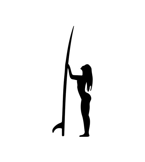 Girl Surfer Silhouette