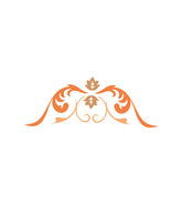Orange Floral Border Vector