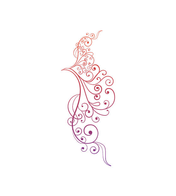 Floral Swirl Border Vector