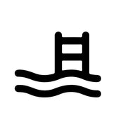 Pool Stairs Silhouette Art