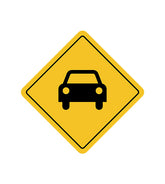 Car Traffic Sign Vector
