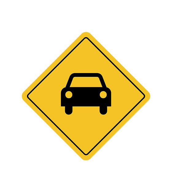 Car Traffic Sign Vector