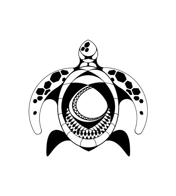 Intricate Turtle Silhouette Art