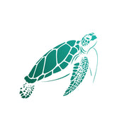 Stellar Green Color Swimming Sea Turtle Vector Art