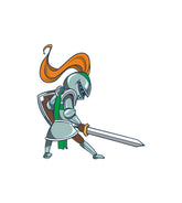 Knight in Fool's Guard Position Warrior Vector Art
