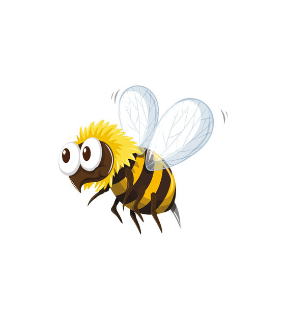 Cartoonish Beady Eyed Wasp Vector