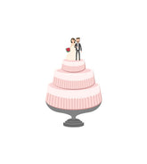 Traditional Wedding Cake Vector Art