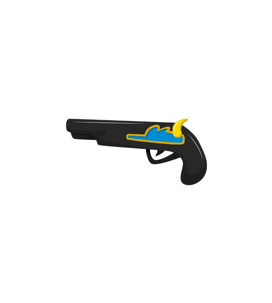 Antique Pistol Weapon Vector Art