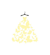 Spectacular Yellow Ball Gown Wedding Dress Vector Art