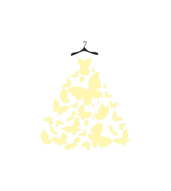 Spectacular Yellow Ball Gown Wedding Dress Vector Art