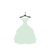 Light Green Tulle Wedding Skirt Vector Art