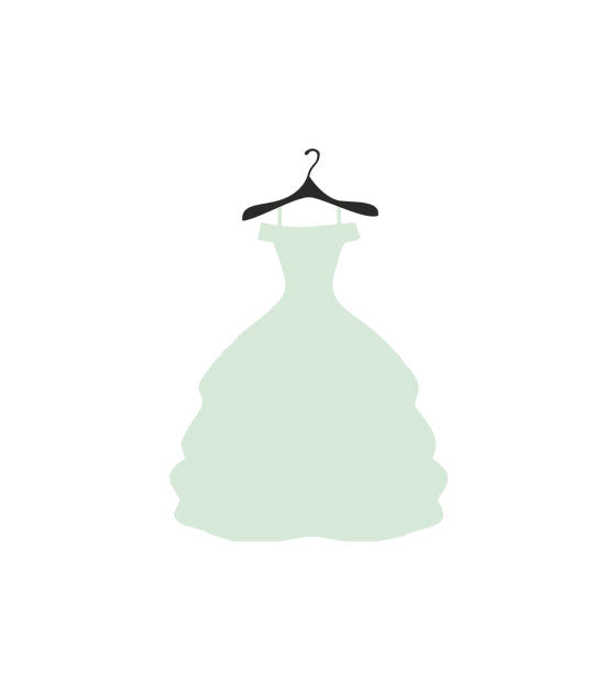 Light Green Tulle Wedding Skirt Vector Art