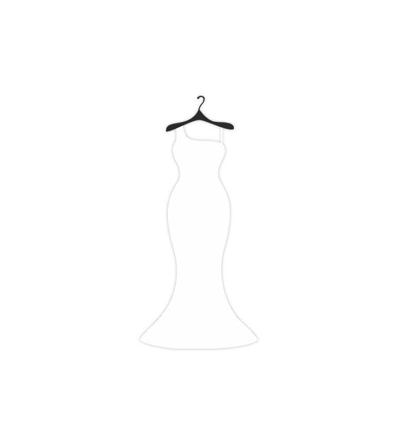 Straps Flounce Bridesmaid Wedding Dress Vector Art