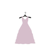 Vogue Striped a Line Bridal Wedding Dress Vector Art