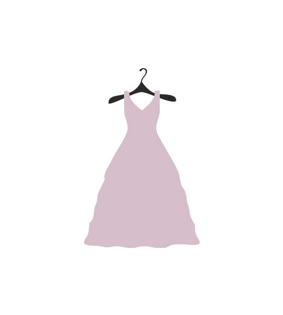 Vogue Striped a Line Bridal Wedding Dress Vector Art