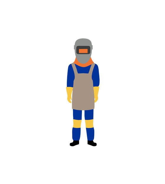 Complete Welding Attire Welder Vector Art