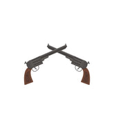 Cowboy Dual Revolvers Vector Art