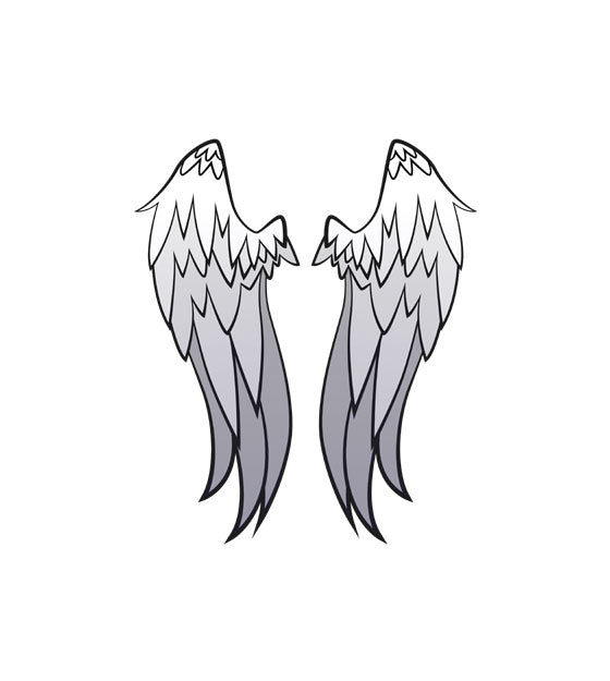 Beautiful Angel White Wings Vector Art