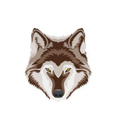 Dangerous Wolf Face Vector Art
