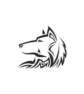 Captivating Wolf Looking Away Silhouette Art