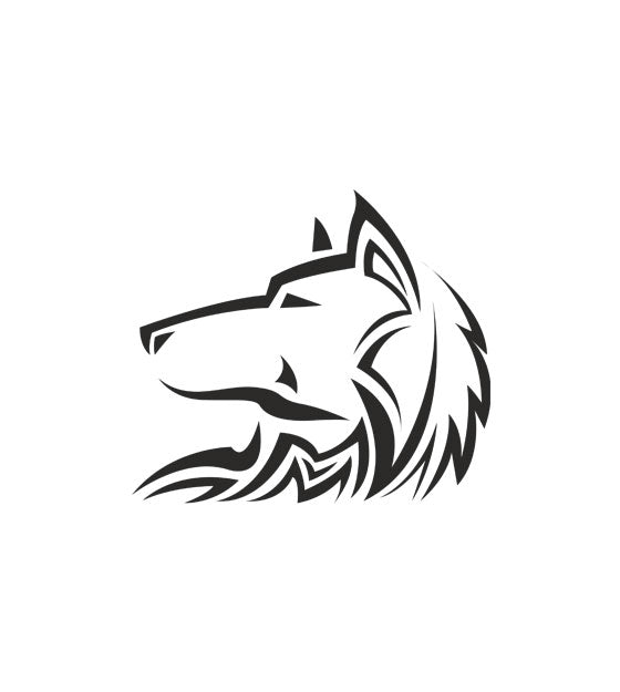 Captivating Wolf Looking Away Silhouette Art