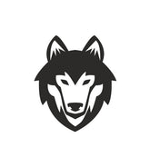 Fearless Wolf Face Silhouette Art