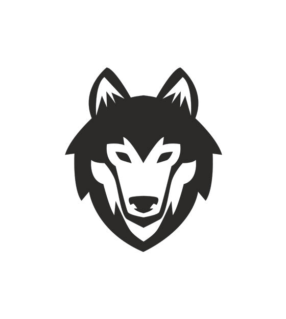 Fearless Wolf Face Silhouette Art