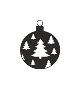 Christmas Tree Bauble Silhouette Art