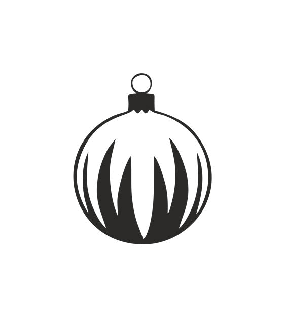 Intriguing Christmas Bauble Silhouette Art