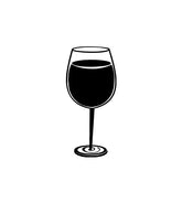 Enamoring Wine Filled Glass Silhouette Art