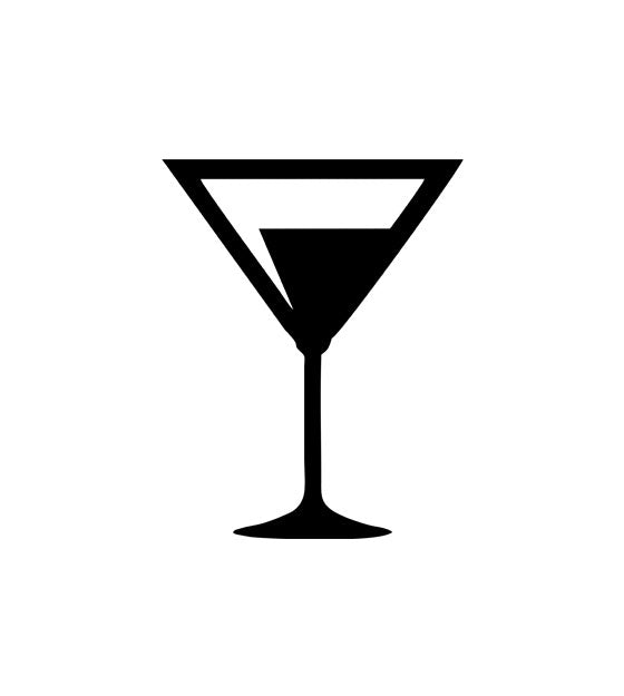 Wine Cocktail Glass Silhouette Art