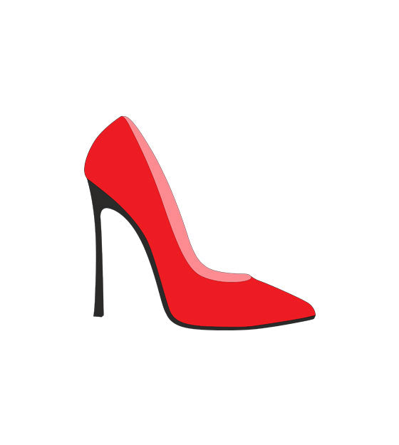 Red Elegant High Heel Shoe Vector Art