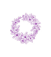 Mesmerizing Violet Wreath Vector Art